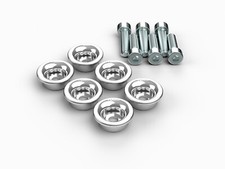 Ducati scodellini frizione alluminio lucido - spring caps with screws silver