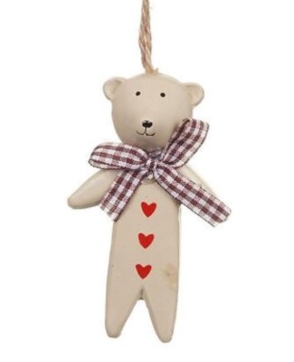 Gisela Graham traditioneller Teddybär Christbaumschmuck zum Aufhängen
