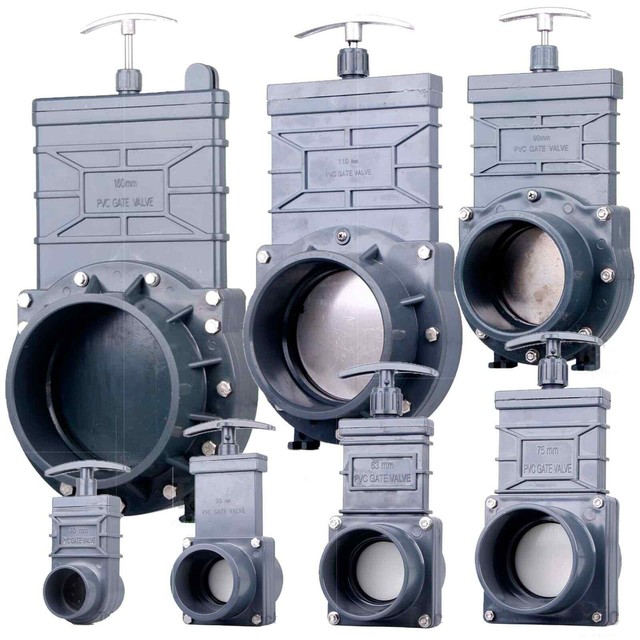 PVC Zugschieber 110 Mm Teich Koi Absperrschieber Edelstahl