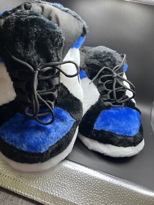 Sneaker Slippers in Blue    One Size Fits Most Youth To Adult 5-11