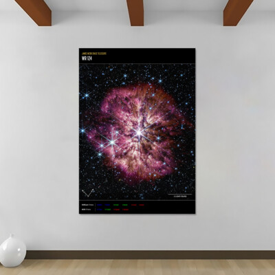 NASA James Webb Teleskop Wolf-Rayet Stern (NIRCam) gerollter Wandbilddruck auf Leinwand
