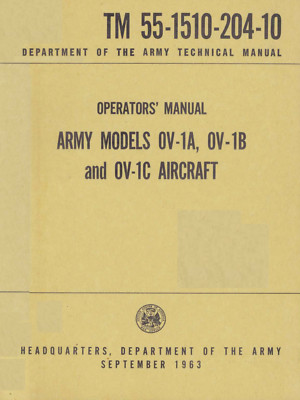350 p. 1963 GRUMMAN OV-1 OV-1A OV-1V OV-1C Mohawk Operator's Flight Manual on CD
