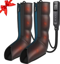 Leg Massager with Heat - Upgraded Leg Compression Massager for Circulation and P