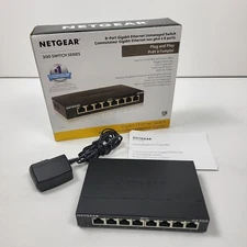 NetGear Gigabit Ethernet Unmanaged Switch, Ethernet Splitter (GS308) 8 Port