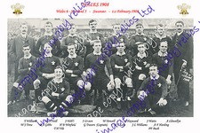 WALES 1908 ( v Scotland ) RUGBY PHOTOGRAPH - FIRST WELSH GRAND SLAM TEAM