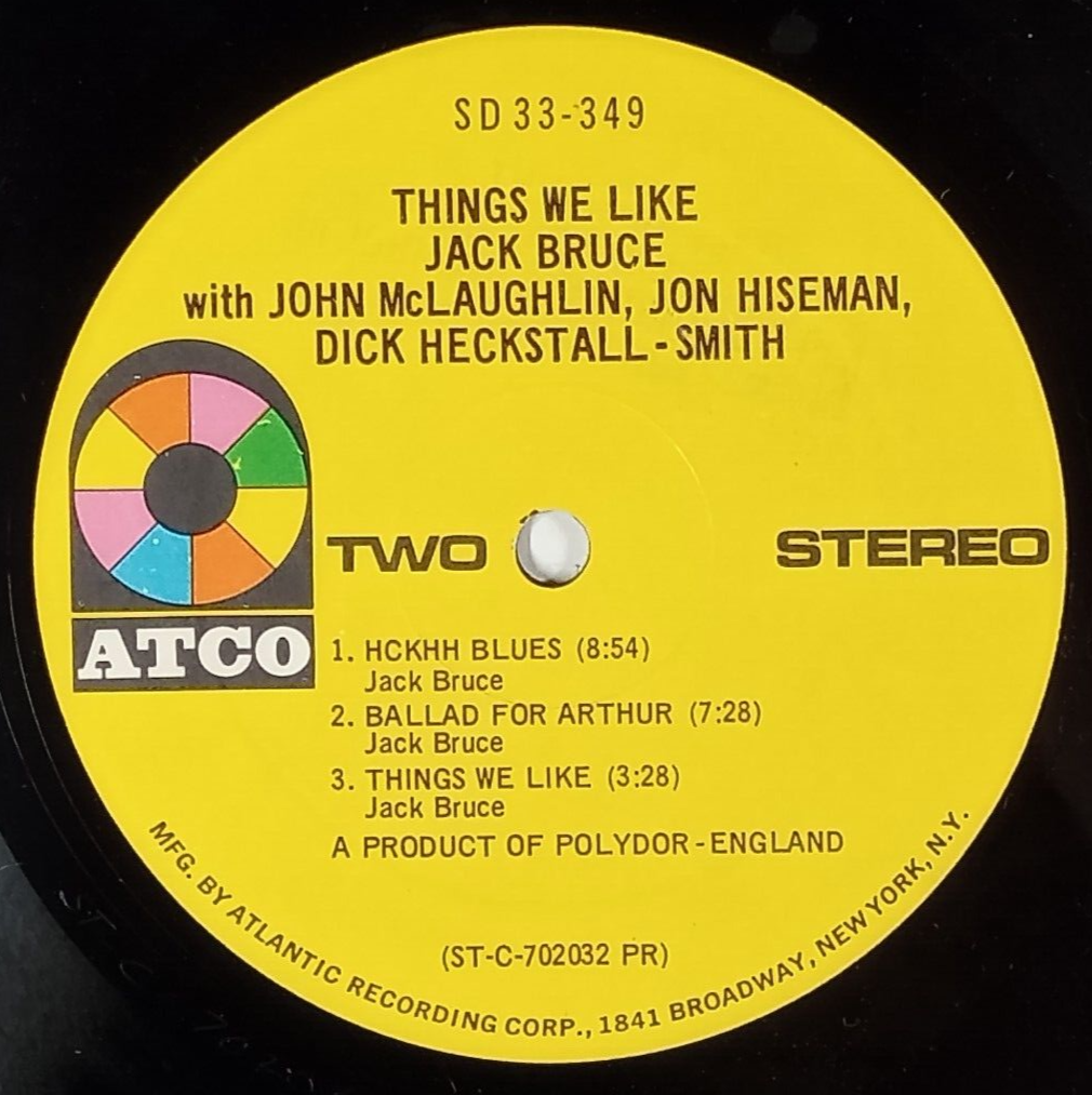 Jack Bruce: Things We Like Lp | eBay