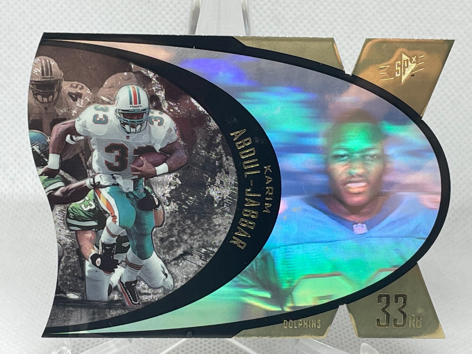 Karim Abdul-Jabbar 1997 SPX Die Cut #SPX3 Gold Parallel Rookie Card RC