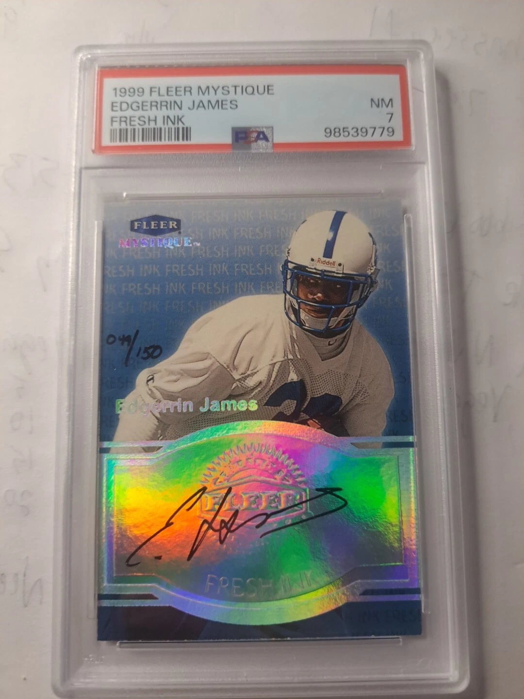 Edgerrin James Fleer Mystique Fresh Ink # Fresh Ink