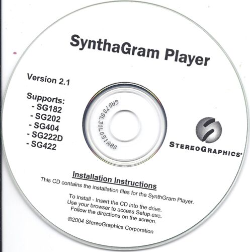 SynthaGram Player StereoGraphics SG182 SG202 SG404 SG222D SG422 CD