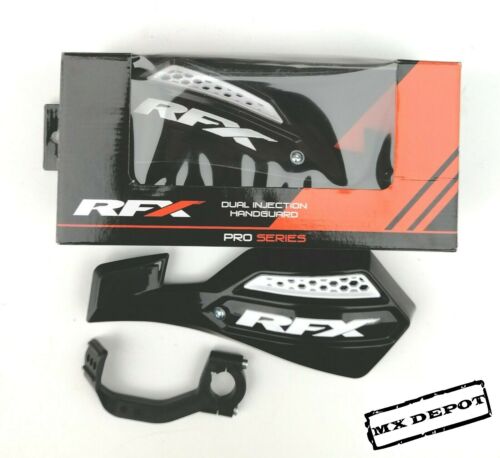 RFX PRO SERIES VENTED MX HANDGUARDS  BLACK MOTOCROSS KAWASAKI KXF250 KXF450  - Afbeelding 1 van 1