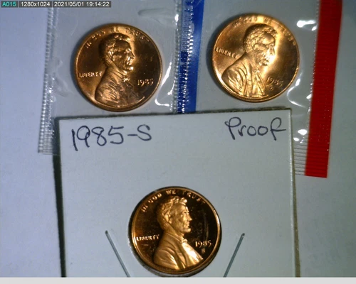 1985-P Lincoln Memorial Cent — photo from another recent sale