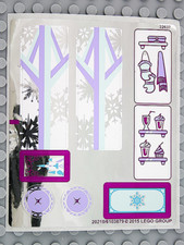 NEW LEGO - Sticker - Disney - Elsa's Sparkling Ice Castle - set 41062