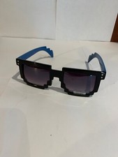 Pixel, 8 Bit, Sunglasses, Blue, Retro Arcade, Gamer Geek, New W. Tags, 80 s