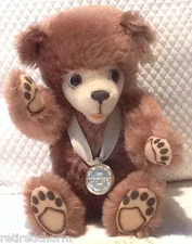 ❤Steiff Clifford Berryman Bear 665097 90th Ann.1997 Mohair Germany Ltd Ed 7000❤