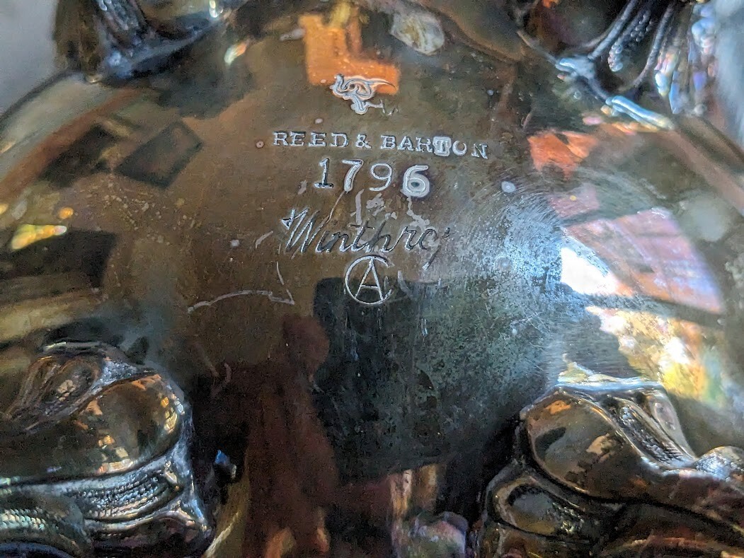 REED & BARTON 1796 Winthrop Silver Plate Tea & Coffee Pot