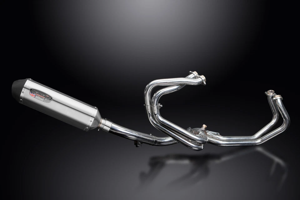 Silenciador de aço inoxidável X-Oval Honda VFR800 Interceptor 1998-01 escape total 4-1 13,5" - Imagem 4 de 4