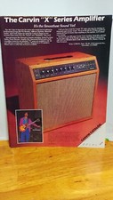 CARVIN X SERIES AMPLIFIERS FRANK ZAPPA GUITAR 1984 PRINT AD 11 X 8.5 00283