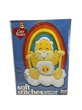 Vintage 1984 Care Bears Soft Stitches Quilted Wall Hanging Craft Kit Tenderheart