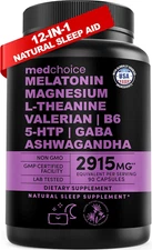 12-In-1 Melatonin Capsules, Natural Sleep Aid, 5Mg, 1 Pack