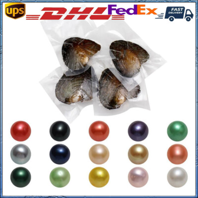 10Pcs Pearl 7-8mm Gift Party Natural Akoya Pearl Oysters Real Pearl Freshwater