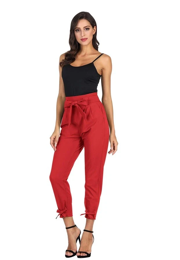 Red sale pencil pants