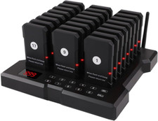 AGJ Restaurant Pager Wireless Calling System Waterproof 24 Beepers Guest Custome