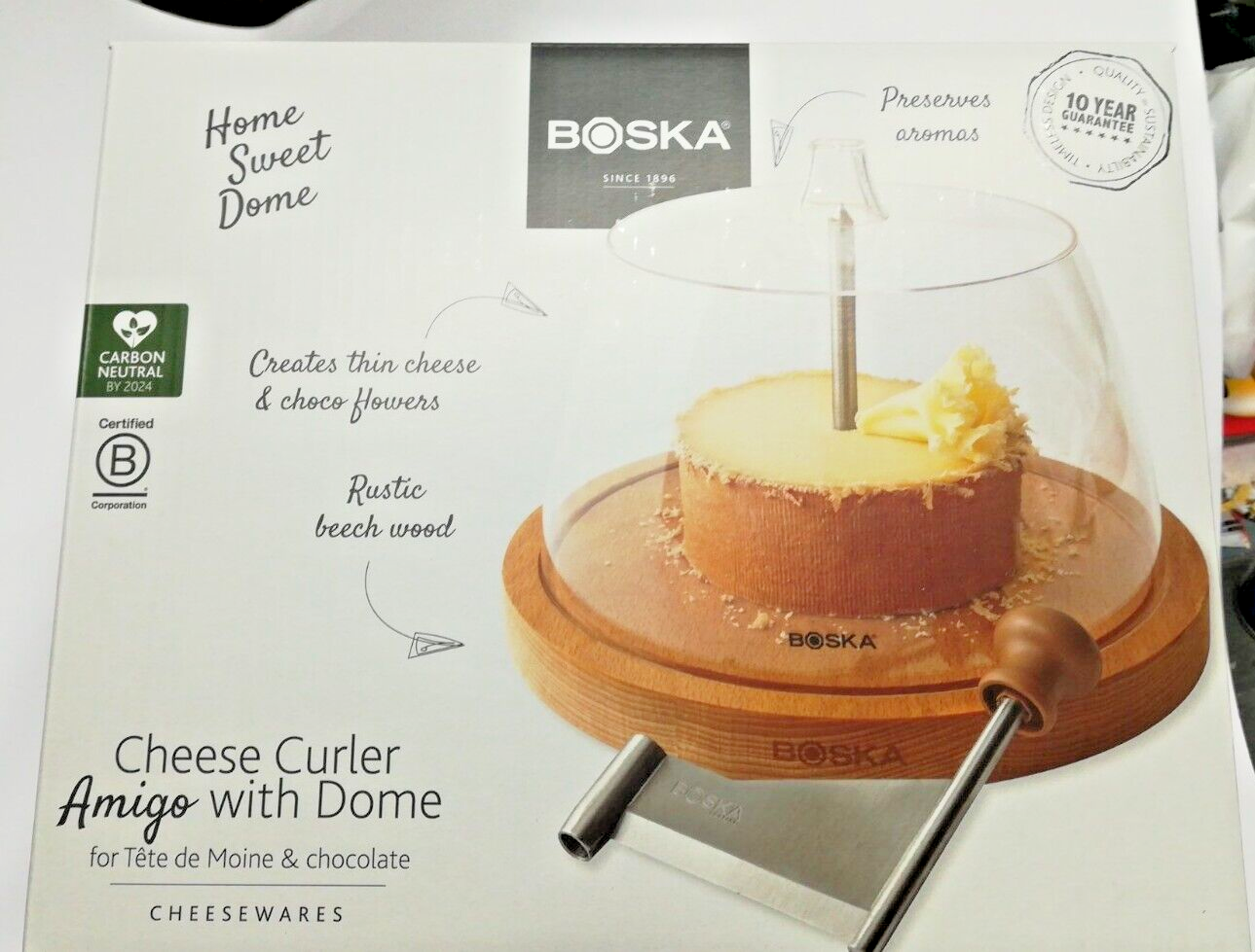 Boska Trasparente Raschietto Per Formaggio "Amigo" Con Campana, Grattugia, - Immagine 2