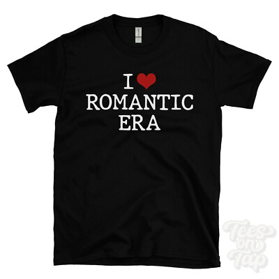 I LOVE ROMANTIC ERA T-SHIRT Herz Musik Komponisten Symphonie Orchester Klassik
