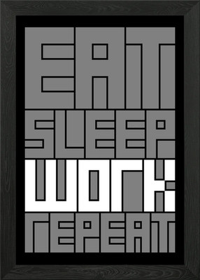 work quotes Framed Wall Art Poster Canvas Print Picture