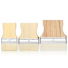 Thinp 3 pcs Flat Paddle Paint Brush Set,Wide Paint Brush Large Paint Brush 3/...