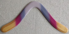 Vintage Painted Gel Boomerang Signed By Michael "Gel" Girvin V Rang V-Rang 13"