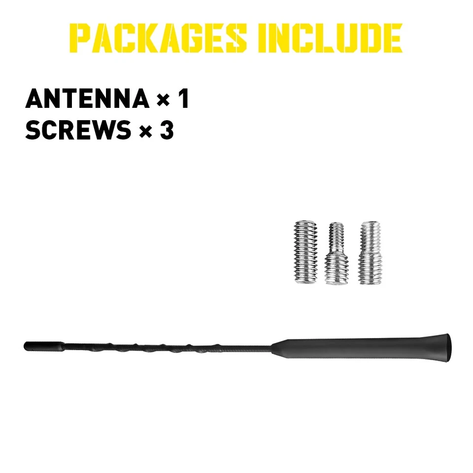 Mástil de antena de repuesto negro corto de 12 pulgadas AM/FM para Nissan Titan 2004-2023 Foto 4 de 4