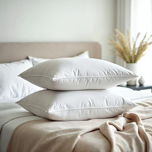 Royal Comfort Goose Down Feather Pillows 1000GSM 100% Cotton Cover - Twin Pack - Picture 6 of 7