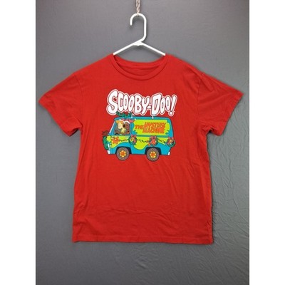 Scooby-Doo T-Shirt Mens XL Red Christmas Mystery Machine Graphic Tee Holiday
