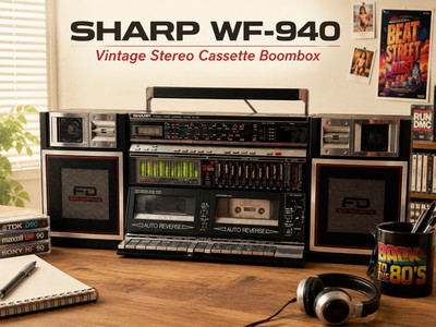 SHARP WF-940  RaRe  Vintage Stereo Cassette Boombox