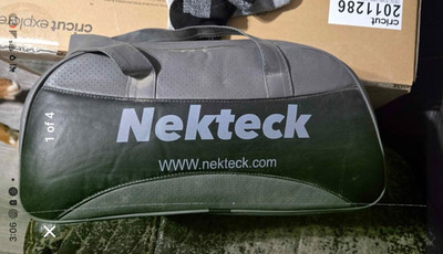 Nekteck Shiatsu Neck & Shoulder Massager Heated Multispeed Kneading Black/Gray
