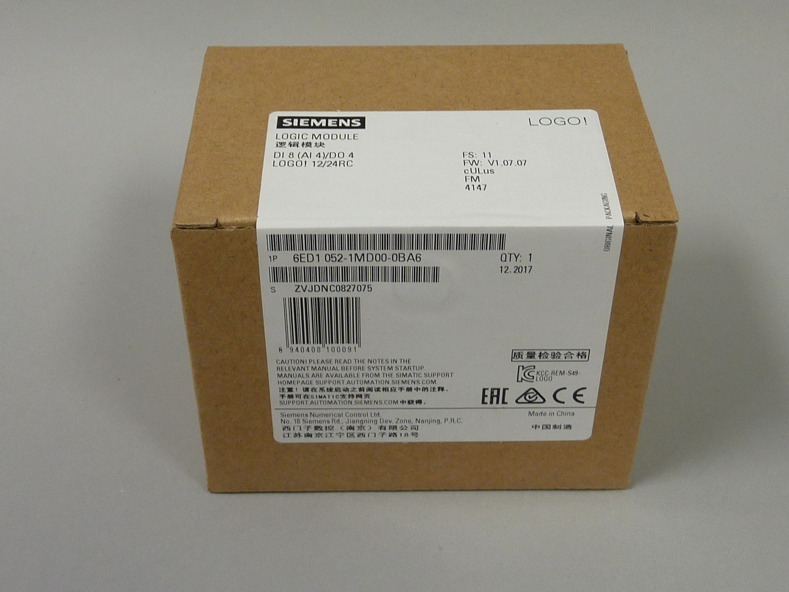 New Siemens 6ED1052-1MD00-0BA6 [24 Months Warranty]