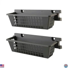 Suncast 2-Pack Black Resin Baskets for Shed, 25" x 7.25" x 7", 30 lb Capacity