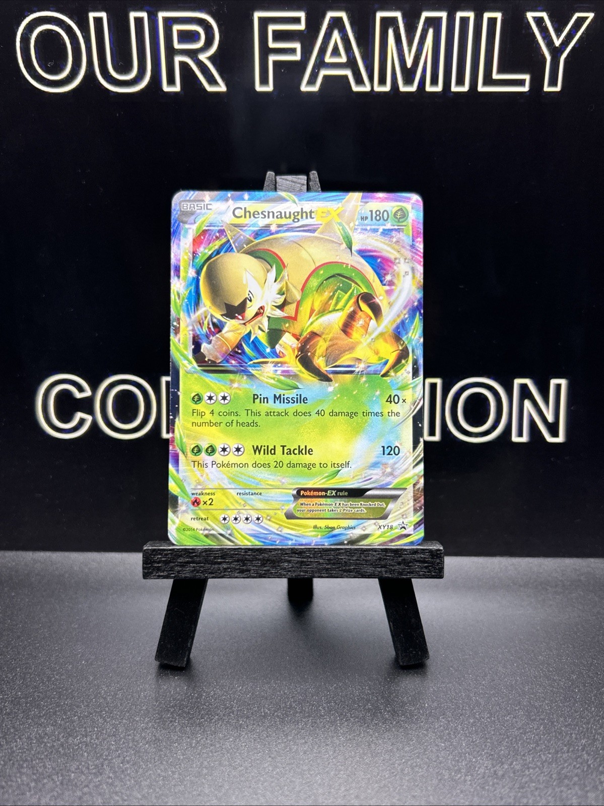 Pokemon BLACK STAR PROMO Chesnaught EX XY18 HOLO FOIL 2014 NM