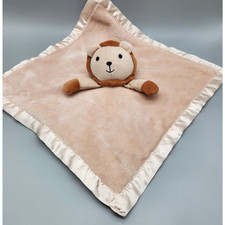 Pro Goleem Lion Lovey Security Blanket Tan Light Brown Satin Baby Plush Toy Soft
