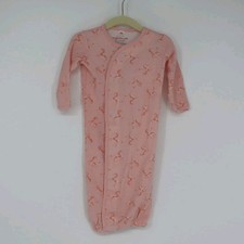 Magnetic Me Pink Organic Infant Gown Zebra Print Newborn-3 Months Organic Cotton