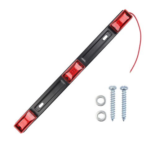 9 LED 3 Red Trailer Light Bar 12V Clearance Marker ID Truck Rear Tail Lightbar - Bild 8 von 11