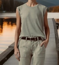 $118 COH x Anthropologie Made In USA KELSEY Roll Sleeves T-Shirt Women S Fits M