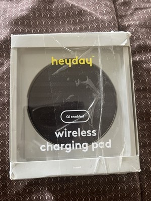 Heyday Qi Enabled 15W Wireless High Speed Charging Pad - Dark Oak