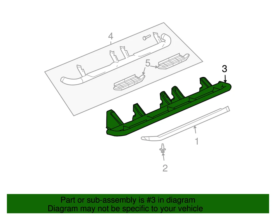Genuine GM Passenger Side Rocker Panel Protector 15172445 Foto 3 de 3