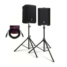 Electro Voice EVERSE 8 8 Inch Battery Powered Loudspeaker 2 Pack Bundle Black