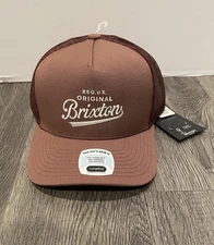 Brixton Original Trucker Hat Brown Adjustable Snapback Mesh Cap Netplus