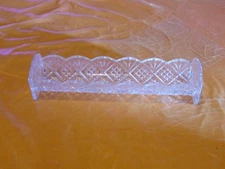 Vintage Crystal Cracker Relish Charcuterie Tray Scalloped Edge