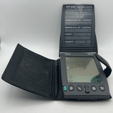 3Com Palm III PDA 1998 Vintage Handheld Organizer  Leather Case Stylus TESTED