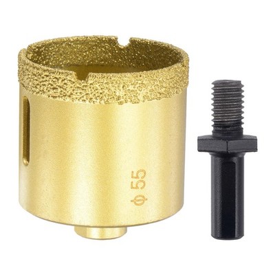 Braised Diamond Core Drill Tips 55mm Hole Saws with M10 Adapter